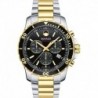 Men's Series 800 2-Tone Chronograph Watch with Printed Index, Gold/Black/Silver (2600146)