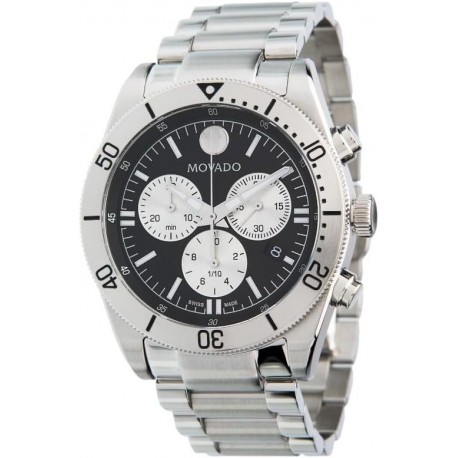 0607439 Black Dial Silver Stainless Steel Men's 41mm Sport Chronograph Watch