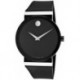 Mens Watch Movado 0606268 Synergy Stainless Steel Synergy Black Rubber Strap