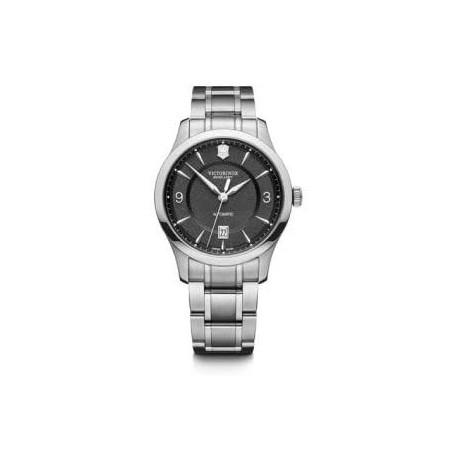 Alliance Mechanical Watch with Black Dial and Silver Stainless Steel Bracelet