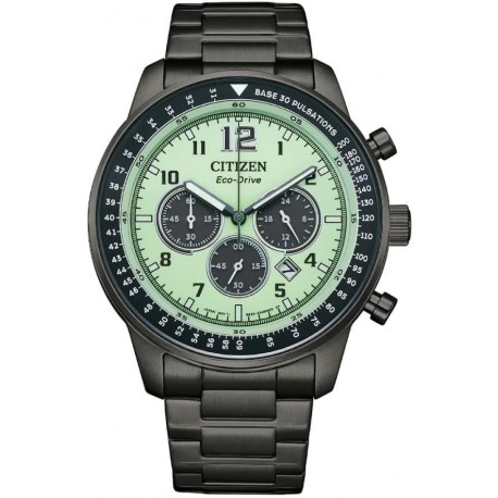 Chronograph Eco-Drive Green Dial Men's Watch CA4507-84X