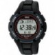 Q&Q MHS6-300 Men's Digital Wristwatch, Radio, Solar, Waterproof, Date, Urethane Strap, Black, Black,