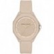 All Gender Three-Hand Nude Silicone Band Watch (Model: AX4603)