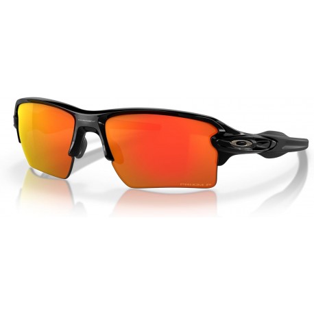 Men's Oo9188 Flak 2.0 XL Rectangular Sunglasses, Polished Black/Prizm Ruby Polarized, 59 mm