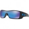 Batwolf Sunglasses (Polished Black Frame, Prizm Sapphire Lens) with Lens Cleaning Kit and Country Fl