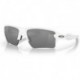 Men's Oo9188 Flak 2.0 XL Rectangular Sunglasses, Polished White/Prizm Black Polarized, 59 mm