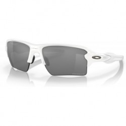 Men's Oo9188 Flak 2.0 XL Rectangular Sunglasses, Polished White/Prizm Black Polarized, 59 mm