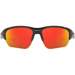Men's OO9363 Flak Beta Polarized Rectangular Sunglasses, Polished Black, 64 mm