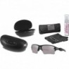 Flak 2.0 XL Sunglasses (MatteBlack Frame, Prizm Black Polarized Lens) with Lens Cleaning Kit and Ell
