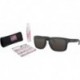 Holbrook Sunglasses (Matte Black Frame/Warm Gray Lens) with USA Flag Lens Cleaning Kit