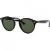 RB2180 Round Sunglasses, Black/Dark Green, 49 mm