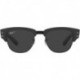 Unisex Sunglasses Grey On Black Frame, Black Lenses, 53MM