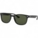 Unisex Sunglasses Black Frame, Green Lenses, 57MM