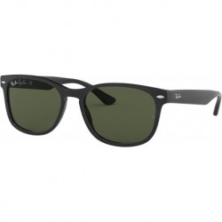 Unisex Sunglasses Black Frame, Green Lenses, 57MM