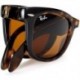 RB4105 Folding Wayfarer Sunglasses For Men For Women + VISIOVA Accessories Bundle Kit
