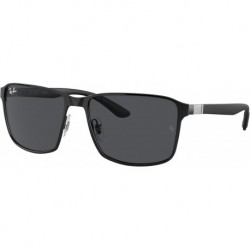 Ray-Ban RB3721 Square Sunglasses for Men for Women + BUNDLE With Designer iWear Complimentary Eyewea