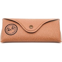 Ray-Ban Light Brown Textured Medium Sunglass Eyeglass Case + Bundle with eSHADES Luxury Eyewear Kit
