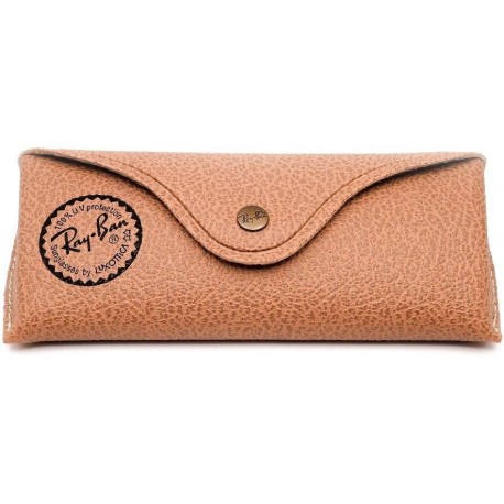 Ray-Ban Light Brown Textured Medium Sunglass Eyeglass Case + Bundle with eSHADES Luxury Eyewear Kit