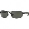 RB3445 Sunglasses For Men + BUNDLE with Designer iWear Eyewear Care Kit