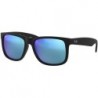 Justin RB4165F Square Sunglasses for Men + BUNDLE With Designer iWear Complimentary Eyewear Kit