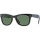 RB4105 Folding Wayfarer Unisex Sunglasses (Black Frame/Crystal Green Lens 601, 50)