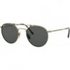 Rb8147 Titanium Round Sunglasses, Demi Gloss Antique Gold/Grey, 50 mm
