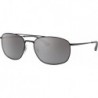 Man Sunglasses Gunmetal Frame, Green Lenses, 60MM