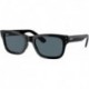 Men's RB2283 Mr. Burbank Rectangular Sunglasses, Black/Blue, 55 mm