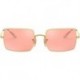 Unisex Sunglasses Gold Frame, Light Brown Gradient Lenses, 54MM