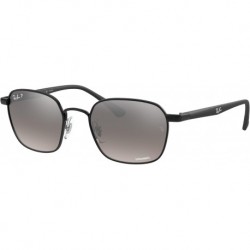 Man Sunglasses Black Frame, Silver Lenses, 50MM