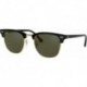 Unisex Sunglasses Black On Gold Frame, Green Lenses, 51MM