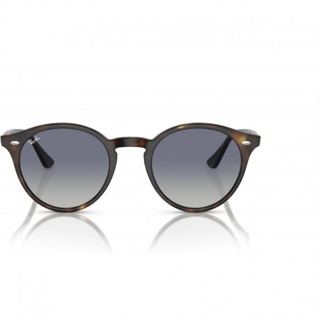 RB2180 Round Sunglasses, Light Havana/Light Grey Gradient Dark Blue, 51 mm