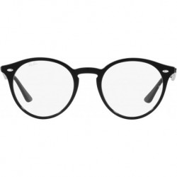 RB2180 Polarized Round Sunglasses, Black/Transition Clear to Sapphire Quartz, 51 mm