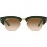 0RB0316S13685150 Mega Clubmaster Green On Arista Clear Gradient Brown Lens