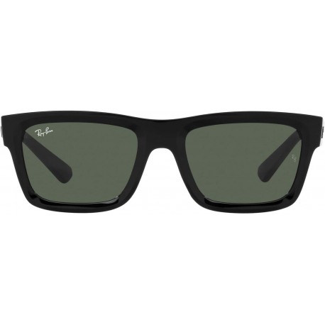 Men's Casual Rectangular Sunglasses, Black/Black, 57