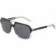 Dolce & Gabbana Men's Round Fashion Sunglasses, Top Black/Crystal/Dark Grey, One Size