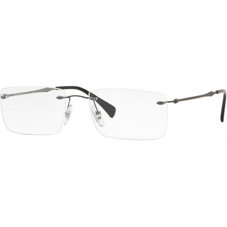 Men's Rx8755 Titanium Rectangular Prescription Eyeglass Frames