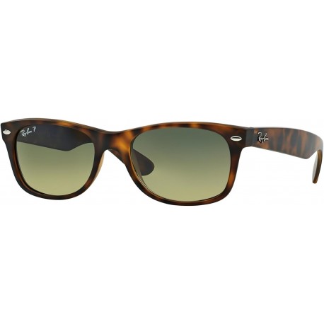 Ray Ban Wayfarer RB2132 894/76 Havana/Blue-Green Mirror Polarized 52mm Sunglasses