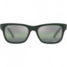 Men's RB2283F Mr. Burbank Low Bridge Fit Rectangular Sunglasses, Green/Dark Green Gradient Mirrored