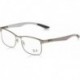 RX8416 Square Prescription Eyeglass Frames, Matte Gunmetal/Demo Lens, 55 mm