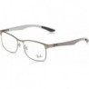 RX8416 Square Prescription Eyeglass Frames, Matte Gunmetal/Demo Lens, 55 mm