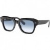 0RB2186901/3F49 State Street Black Clear Gradient Blue Lens