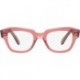 RX5486 State Street Cat Eye Prescription Eyewear Frames, Transparent Pink/Demo Lens, 48 mm