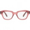 RX5486 State Street Cat Eye Prescription Eyewear Frames, Transparent Pink/Demo Lens, 48 mm