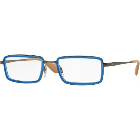 RX6337-2620 Eyeglasses, Rubber Blue Frame 53mm w/Clear Demo Lens