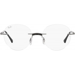 Rx8768 Titanium Round Prescription Eyeglass Frames