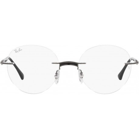 Rx8768 Titanium Round Prescription Eyeglass Frames