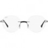 Rx8768 Titanium Round Prescription Eyeglass Frames