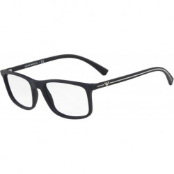 Emporio Armani Eyeglasses Frame EA3135-5692 Blue Rubber/Crystal w/Demo Lens-53mm