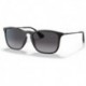 Man Sunglasses Black Frame, Light Grey Gradient Dark Grey Lenses, 54MM